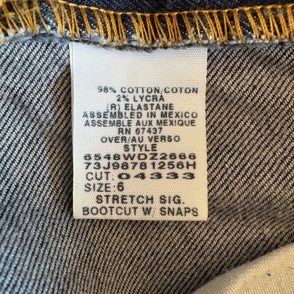 Y2K Polo Jeans Company Stretch Bootcut Snap Sides - Women's Size 6 - Picture 9 of 10
